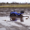 Uitkarteren Pingo ( ijslens) in zand en  Veen